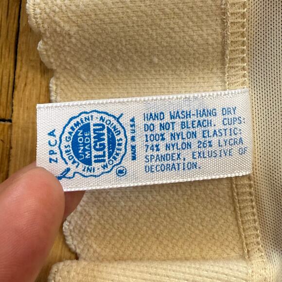 Vintage Adonna Bustier 34B Cream Underwire Longline Bra JCPenny 80s Pinup Corset - Picture 13 of 14